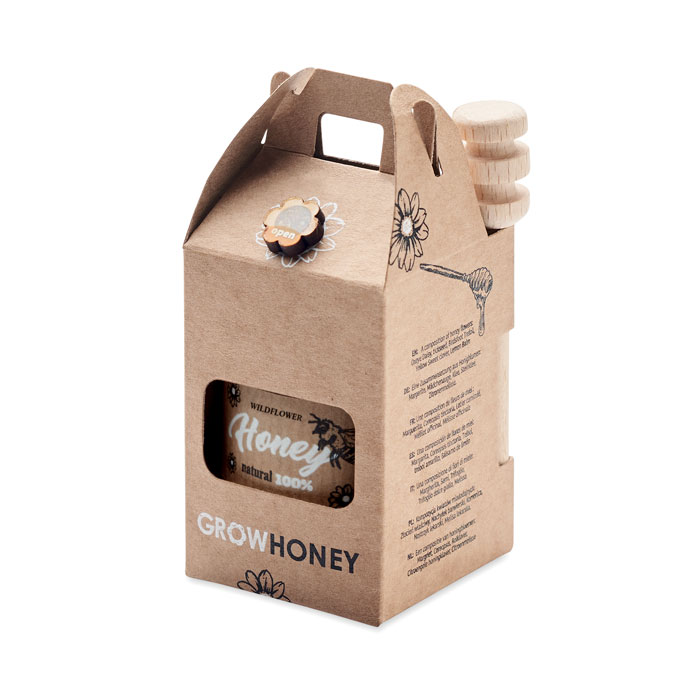 Flower honey with flower seeds